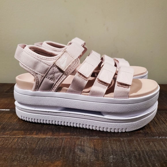 Nike Shoes - Nike Icon Classic 4 Strap Platform Sandals Womens 5 DH0224-600 Pink White